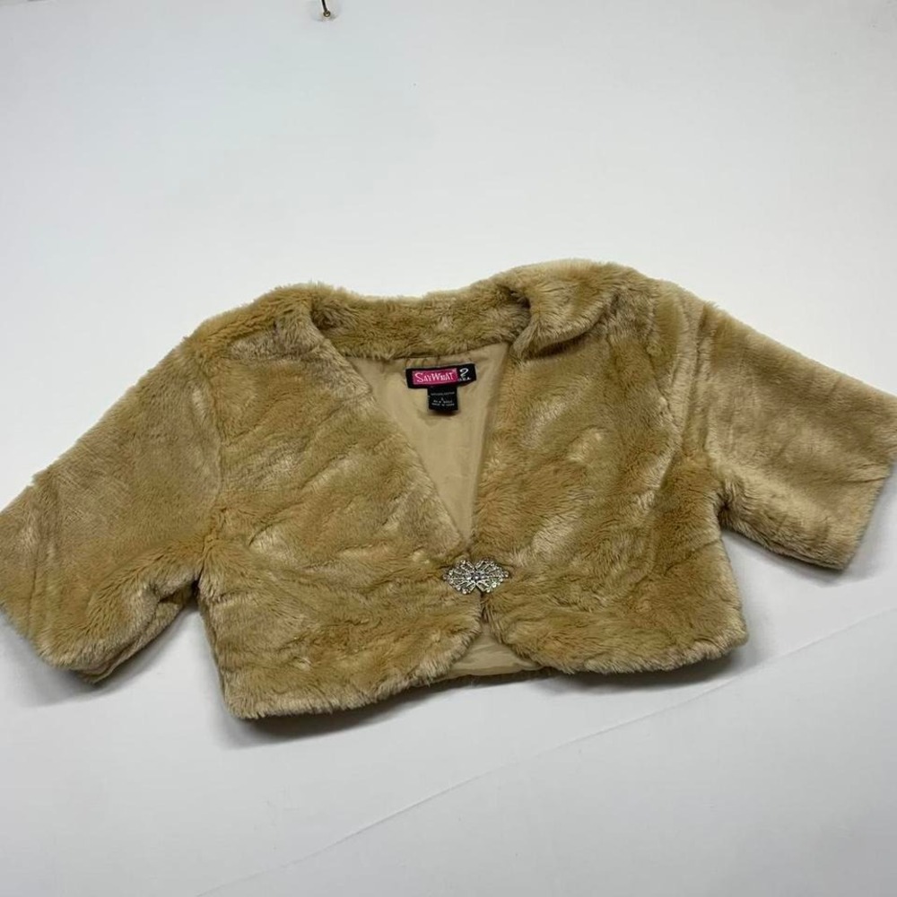 Y2k Say What? faux Fur‎ Bolero Size Large Womens
